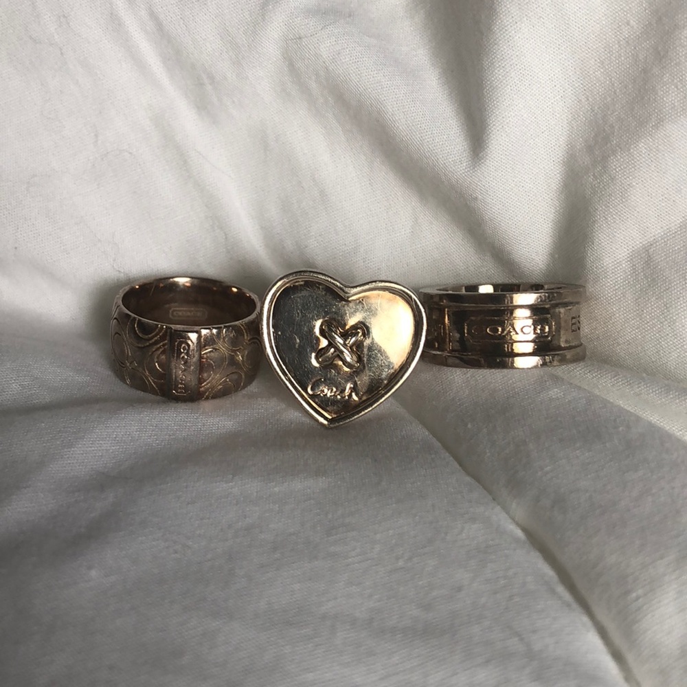 Coach silver rings